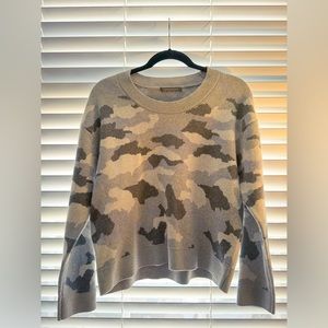 Caroline Grace Cropped Camo Sweater